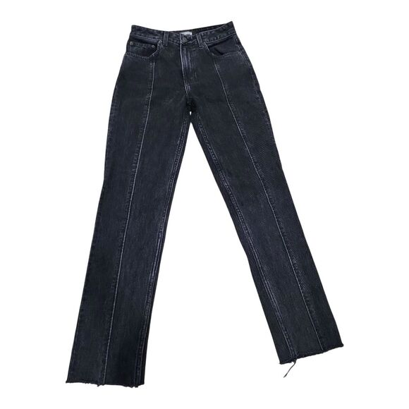 REFORMATION Seamed high-rise cigarette jeans Raw Hem Size 25 streetwear Punk - Picture 2 of 8